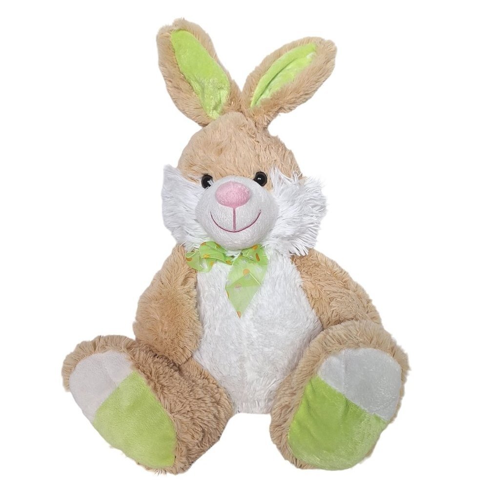 Best Made Toys Easter Bunny Plush Stuffed Animal Brown White 20"